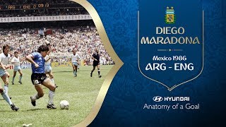 Diego Maradona Goal of the Century  Argentina v England  1986 FIFA World Cup [upl. by Aridan]