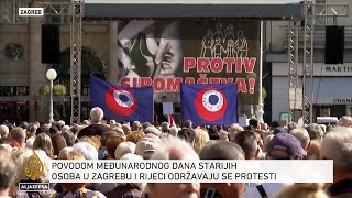 Hrvatski penzioneri poručuju da teško žive traže povećanje penzija [upl. by Iives]