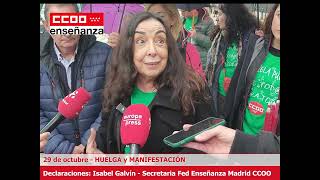 Manifestación x la Pública x el Profesorado  Declaraciones Isabel Galvin 20241029 [upl. by Farah]