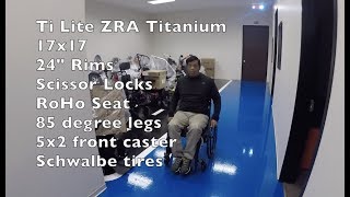 Paraplegic I got a new wheelchair TiLite ZRA Titanium [upl. by Annaynek]