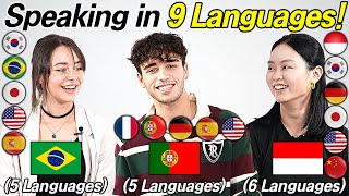 3 Polyglots Speaking in 9 Different LanguagesKeep Switching Languages [upl. by Alfi]