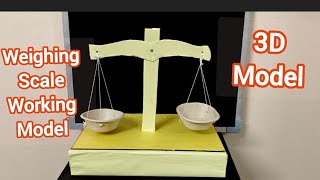 Balance Weighing Scale 3D Working Model  Balance Scale Model  Weighing Scale For Measurement [upl. by Martina789]