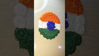 quotSimple Yet Stunning Tricolor Rangoliquot rangoli tricolourrangoli tiranga art [upl. by Anigar]