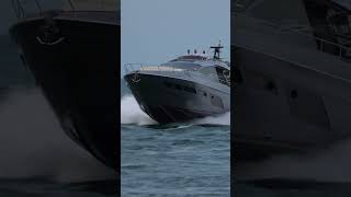 Pershing 8X entering at Haulover inlet [upl. by Lua635]