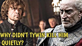 If Tywin was so determined to have Tyrion killed why didnt he just have him quietly assassinated [upl. by Tessa]