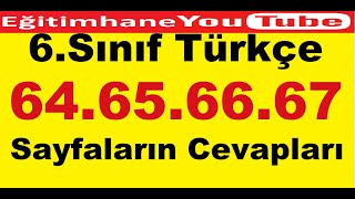 6sınıf türkçe kitabı sayfa 64 65 66 67 cevapları [upl. by Erret]