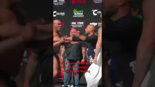 Iron Mike Tyson SMACKS Jake Paul at weighins boxingnews jakepaul miketyson boxing netflix [upl. by Ynaffik]