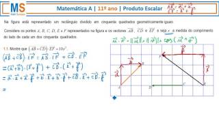 Produto Escalar  Vetores  matemática 11º Ano [upl. by Fiester994]