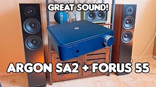 Argon Audio SA2 Streaming Amplifier  Forus 55 Speakers  Review quotGREAT SOUND amp COMBOquot [upl. by Argella]