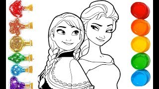 DESSINER ELSA REINE DES NEIGES COLORIAGE Dessin et coloriage  Taga Tv [upl. by Alleiram951]