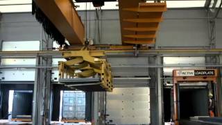 Automatic container loading equipment Actiw LoadPlate Multi Video Port of Raahe [upl. by Hsetim]