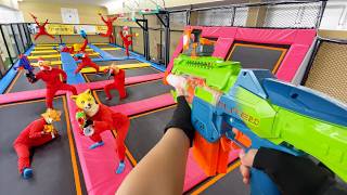 Nerf War  Amusement Park Battle 57 Nerf First Person Shooter [upl. by Yenettirb885]