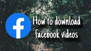 how to download facebook video [upl. by Aicnarf]