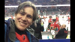 Z Chengdu na otočku na NHL Flames  Blackhawks [upl. by Noslien]