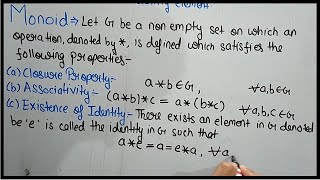 Group Theory Monoid  Examples  Lecture 5  Theta Classes [upl. by Hazem641]