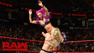 Sasha Banks amp Bayley vs Charlotte Flair amp Nia Jax Raw Nov 21 2016 [upl. by Ikkir497]