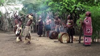 Typical Zulu village and dances South Africa [upl. by Lorsung]