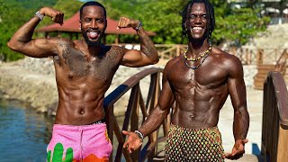 TRAINING CELEBRITY SAFAREE SAMUELS  5MINUTE ABS WORKOUT AT HOME 🇯🇲 [upl. by Hanikas]