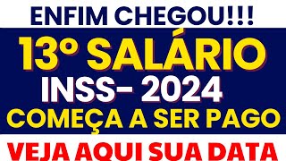 CHEGOU O DIA 13º INSS ANTECIPADO  VAI TER PAGAMENTO  CALENDÁRIO COMPLETO 2024 APOSENTADOS INSS [upl. by Sherurd]