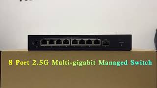 8 Port 25G MultiGigabit Easy Smart Managed PoE Desktop Switch With 1 10G SFP Slot Uplink [upl. by Nomahs]