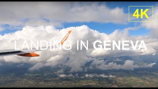 Landing in GENEVA SWITZERLAND l 4K Window Seat [upl. by Sollows]