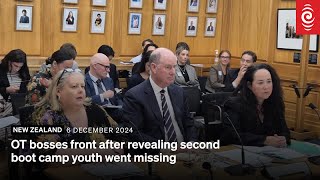 OT bosses front after revealing second boot camp youth went missing  6 December 2024  RNZ [upl. by Fredella]