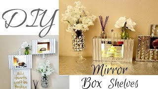 Diy Wall Mirror Display Shelves For Wall Decor Using Cereal Boxes [upl. by Reginnej]