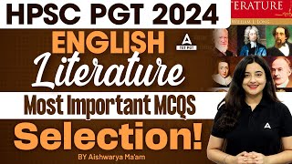 HPSC PGT 2024 English Literature Most Important MCQS इससे होगा Selection BY Aishwarya Maam [upl. by Julio]