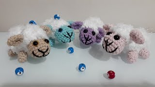 AMİGURUMİ MİNİK KUZU YAPIMI CROCHET MAKING TINY LAMB [upl. by Airotahs320]