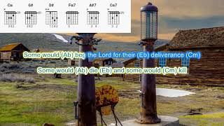 Sutters Mill by Dan Fogleberg play along with scrolling guitar chords amp lyrics No Capo Key Cm [upl. by Columbyne]