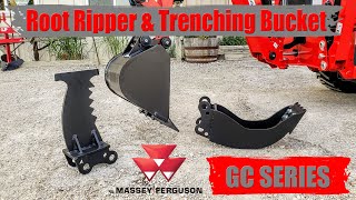 Root Ripper and 6quot Trenching Bucket for Massey Ferguson CB65 CB75 BH2720 and BH3222 Backhoes [upl. by Jun643]