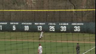 Jordan Smith AMAZING Catch Gopher Baseball at Michigan State April 2 2017 [upl. by Nnitsuj]