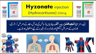 Hyzonate Injection Used For in Urdu  Hyzonate Hydrocortisone Injection 250 mg Uses in Urdu [upl. by Leonanie]