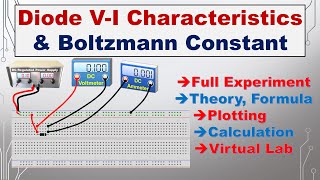 Diode VI Characteristics  Boltzmann Constant  Virtual Lab  Practical File [upl. by Quackenbush685]