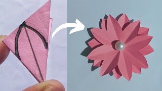 paper flower making step By step 🌼🌼 Diy room decor ideas  How to make flower [upl. by Onida]