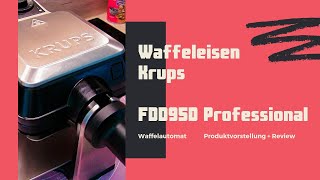 Waffeleisen KRUPS professional FDD9  belgische Waffeln backen Waffelautomat  Rezept [upl. by Eralc]