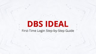 DBS IDEAL  FirstTime Login Step by Step Guide [upl. by Campos]