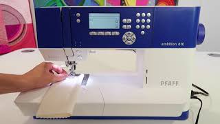 Pfaff ambition 610 16 Holding Threads When Starting to Sew [upl. by Nemlaz]