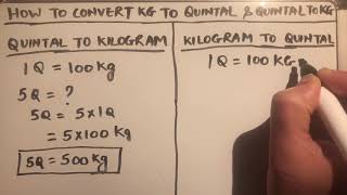 How to convert quintal to kilogram and kilogram to quintal  Convert kg to quintal and quintal to kg [upl. by Slaby43]