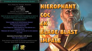 323 Hiero Cast on Crit Ethereal Knives of lingering Blades  Blade Blast Impale [upl. by Dekow630]