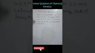 Intext Question of Chemical Kinetics shorts trending chemistry youtubeshorts [upl. by Rosenblast]