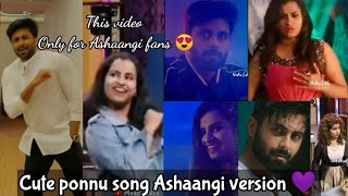 Cute ponnu song Ashaangi version 💜cuteponnuAshaangiashwineyyyyysivaangimaamadhueditz [upl. by Landel]