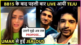 Tejasswi Prakash FIRST LIVE After Winning Bigg Boss 15 Gets JEALOUS From Umar Talks About Marriage [upl. by Ellison982]