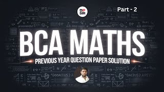 Bca maths MDU previous year question paper part2 bca pyq mdu previousyearquestions [upl. by Billye633]