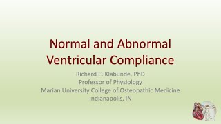 Ventricular compliance normal and abnormal [upl. by Faletti]