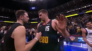 Heres what JOKIC says to LUKA Doncic post game in Serbian shows Brother love 💪🖤 [upl. by Annaillil]