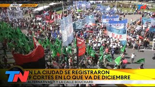 29 PIQUETES EN LO QUE VA DE DICIEMBRE Otro día de marchas en el centro porteño [upl. by Emmerich]