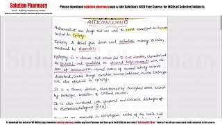 Class 55 Anticonvulsant Drugs Chemistry  Medicinal Chemistry 01  B Pharmacy 04th Semester [upl. by Anaeli]