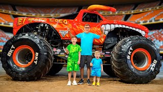 Roma and Diana visited MONSTER JAM Show 2024 [upl. by Leban]