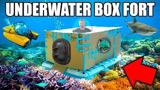 UNDERWATER BOX FORT CHALLENGE 📦💦 [upl. by Aisayt]